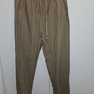 Women's Casual Drawstring Pants - Tan